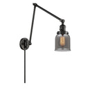 Bell Swing Arm shown in the Matte Black finish with a Plated Smoke shade