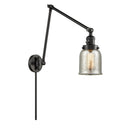 Bell Swing Arm shown in the Matte Black finish with a Silver Plated Mercury shade