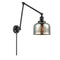 Bell Swing Arm shown in the Matte Black finish with a Silver Plated Mercury shade