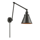 Appalachian Swing Arm shown in the Oil Rubbed Bronze finish with a Oil Rubbed Bronze shade