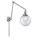 Beacon Swing Arm shown in the Polished Chrome finish with a Seedy shade