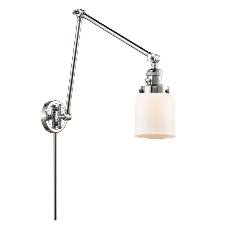 Bell Swing Arm shown in the Polished Chrome finish with a Matte White shade