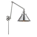 Briarcliff Swing Arm shown in the Polished Chrome finish with a Polished Chrome shade