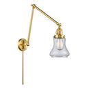 Bellmont Swing Arm shown in the Satin Gold finish with a Clear shade