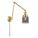 Bell Swing Arm shown in the Satin Gold finish with a Plated Smoke shade