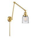 Bell Swing Arm shown in the Satin Gold finish with a Seedy shade