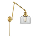 Bell Swing Arm shown in the Satin Gold finish with a Clear shade