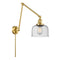 Bell Swing Arm shown in the Satin Gold finish with a Seedy shade