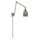 Bell Swing Arm shown in the Brushed Satin Nickel finish with a Plated Smoke shade