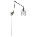 Bell Swing Arm shown in the Brushed Satin Nickel finish with a Seedy shade