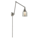 Bell Swing Arm shown in the Brushed Satin Nickel finish with a Silver Plated Mercury shade