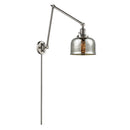 Bell Swing Arm shown in the Brushed Satin Nickel finish with a Silver Plated Mercury shade