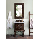 James Martin Balmoral 26" Single Vanity Cabinet Antique Walnut with 3 cm Carrara Marble Top 150-V26-ANW-3CAR