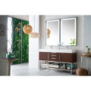 James Martin Columbia 59" Double Vanity Coffee Oak with Glossy White Composite Top 388-V59D-CFO-BN-GW