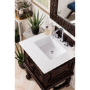 James Martin Balmoral 26" Single Vanity Cabinet Antique Walnut with 3 cm Classic White Quartz Top 150-V26-ANW-3CLW