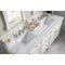 James Martin Brittany 72" Bright White Double Vanity with 3 cm Arctic Fall Solid Surface Top 650-V72-BW-3AF