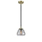 Fulton Mini Pendant shown in the Black Antique Brass finish with a Plated Smoke shade