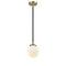 Beacon Mini Pendant shown in the Black Antique Brass finish with a Matte White shade