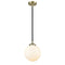 Beacon Mini Pendant shown in the Black Antique Brass finish with a Matte White shade