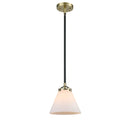 Cone Mini Pendant shown in the Black Antique Brass finish with a Matte White shade