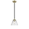 Cone Mini Pendant shown in the Black Antique Brass finish with a Clear shade