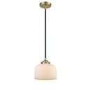 Bell Mini Pendant shown in the Black Antique Brass finish with a Matte White shade