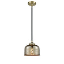 Bell Mini Pendant shown in the Black Antique Brass finish with a Silver Plated Mercury shade