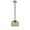 Bell Mini Pendant shown in the Black Antique Brass finish with a Silver Plated Mercury shade