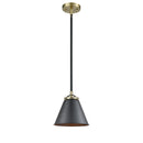 Appalachian Mini Pendant shown in the Black Antique Brass finish with a Matte Black shade