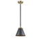 Appalachian Mini Pendant shown in the Black Antique Brass finish with a Matte Black shade