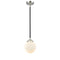 Beacon Mini Pendant shown in the Black Polished Nickel finish with a Matte White shade