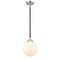 Beacon Mini Pendant shown in the Black Polished Nickel finish with a Matte White shade