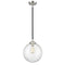 Beacon Mini Pendant shown in the Black Polished Nickel finish with a Seedy shade