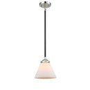 Cone Mini Pendant shown in the Black Polished Nickel finish with a Matte White shade