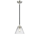 Cone Mini Pendant shown in the Black Polished Nickel finish with a Clear shade