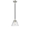 Cone Mini Pendant shown in the Black Polished Nickel finish with a Clear shade