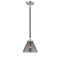 Cone Mini Pendant shown in the Black Polished Nickel finish with a Plated Smoke shade