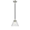 Cone Mini Pendant shown in the Black Polished Nickel finish with a Seedy shade