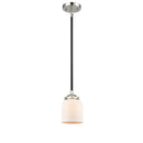 Bell Mini Pendant shown in the Black Polished Nickel finish with a Matte White shade