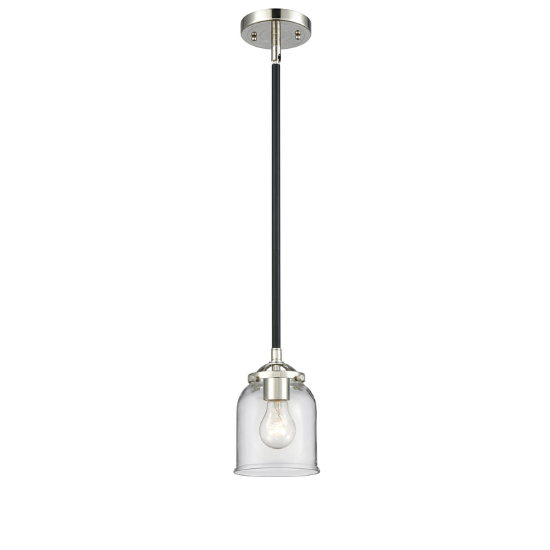 Bell Mini Pendant shown in the Black Polished Nickel finish with a Clear shade