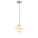 Oxford Mini Pendant shown in the Black Polished Nickel finish with a Matte White shade