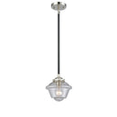 Oxford Mini Pendant shown in the Black Polished Nickel finish with a Seedy shade