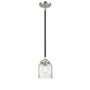 Bell Mini Pendant shown in the Black Polished Nickel finish with a Seedy shade