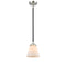 Cone Mini Pendant shown in the Black Polished Nickel finish with a Matte White shade