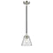 Cone Mini Pendant shown in the Black Polished Nickel finish with a Clear shade