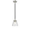 Cone Mini Pendant shown in the Black Polished Nickel finish with a Seedy shade