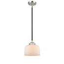 Bell Mini Pendant shown in the Black Polished Nickel finish with a Matte White shade