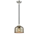 Bell Mini Pendant shown in the Black Polished Nickel finish with a Silver Plated Mercury shade