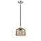 Bell Mini Pendant shown in the Black Polished Nickel finish with a Silver Plated Mercury shade