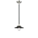 Railroad Mini Pendant shown in the Black Polished Nickel finish with a Matte Black shade